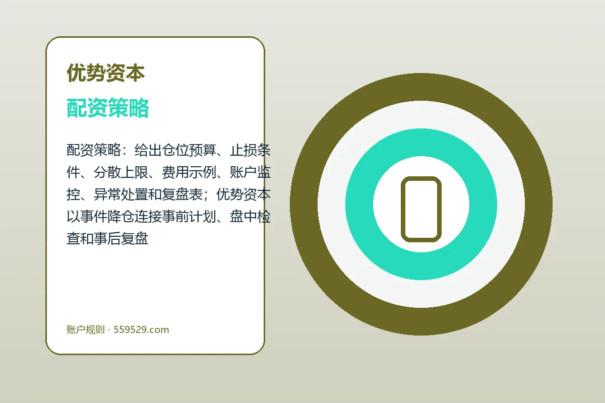 优势资本费用、账户与退出规则图解